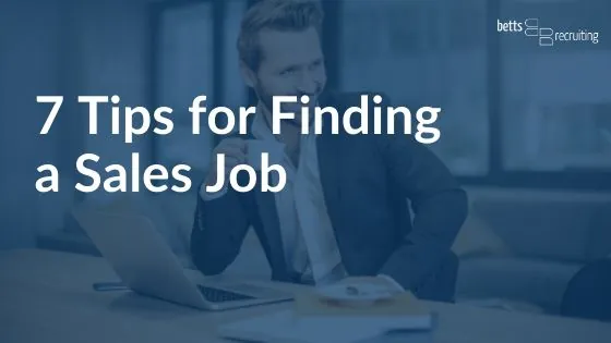 7 tips for finding a sales job blog header