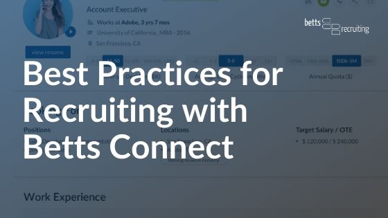 Betts Connect best practices better recruitment process blog header