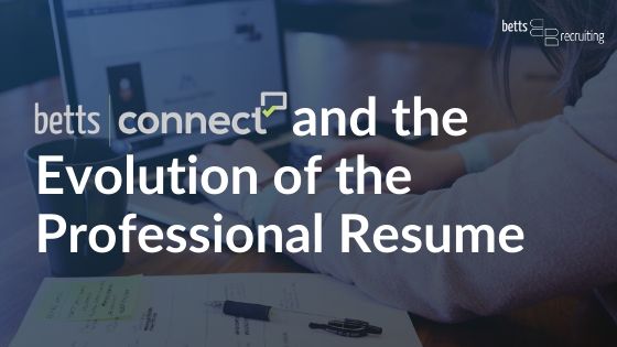 Betts Connect professional resume blog header