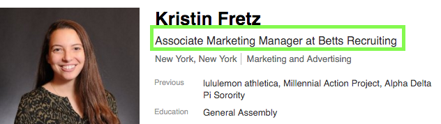 LinkedIn Clean Profile Professional Title