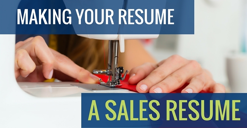 Making Your Resume a Sales Resume
